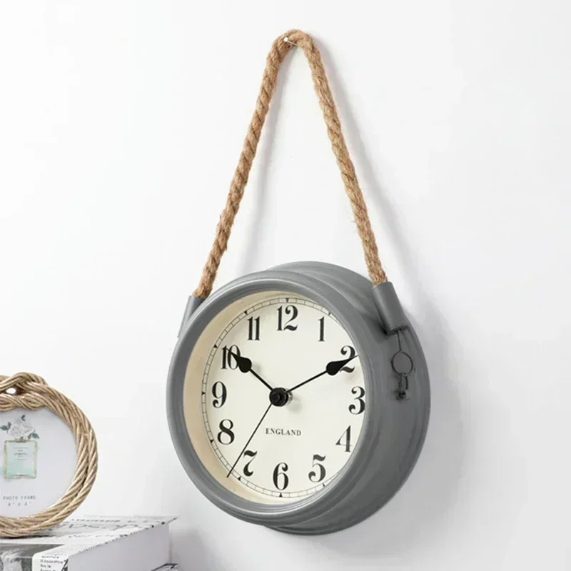 Metal Wall Clock Vintage Decor Home Living Room Wall Hanging Decoration Accessories Kitchen Room Decorative 3D Creative Clock wall clock