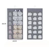 Double Sides Underwear Storage Hanging Bag Dormitory Home Wardrobe Hanging Wall Foldable Bag Underpants Socks Organizer 6