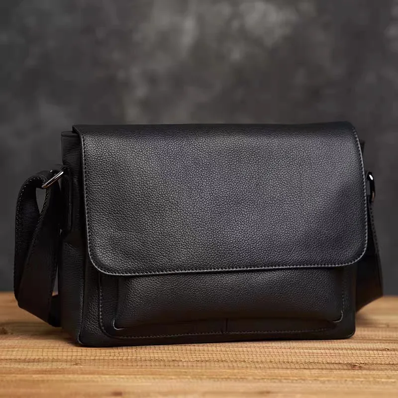 

2024 New Men Leather Handbags Purses Luxury Brand