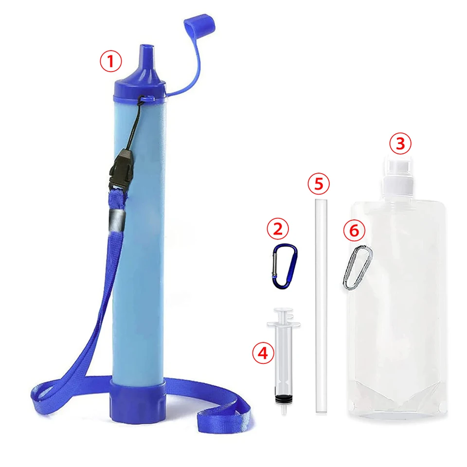 Tragbarer Luftreiniger Wasserfilter Camping Wandern Survival Tool
