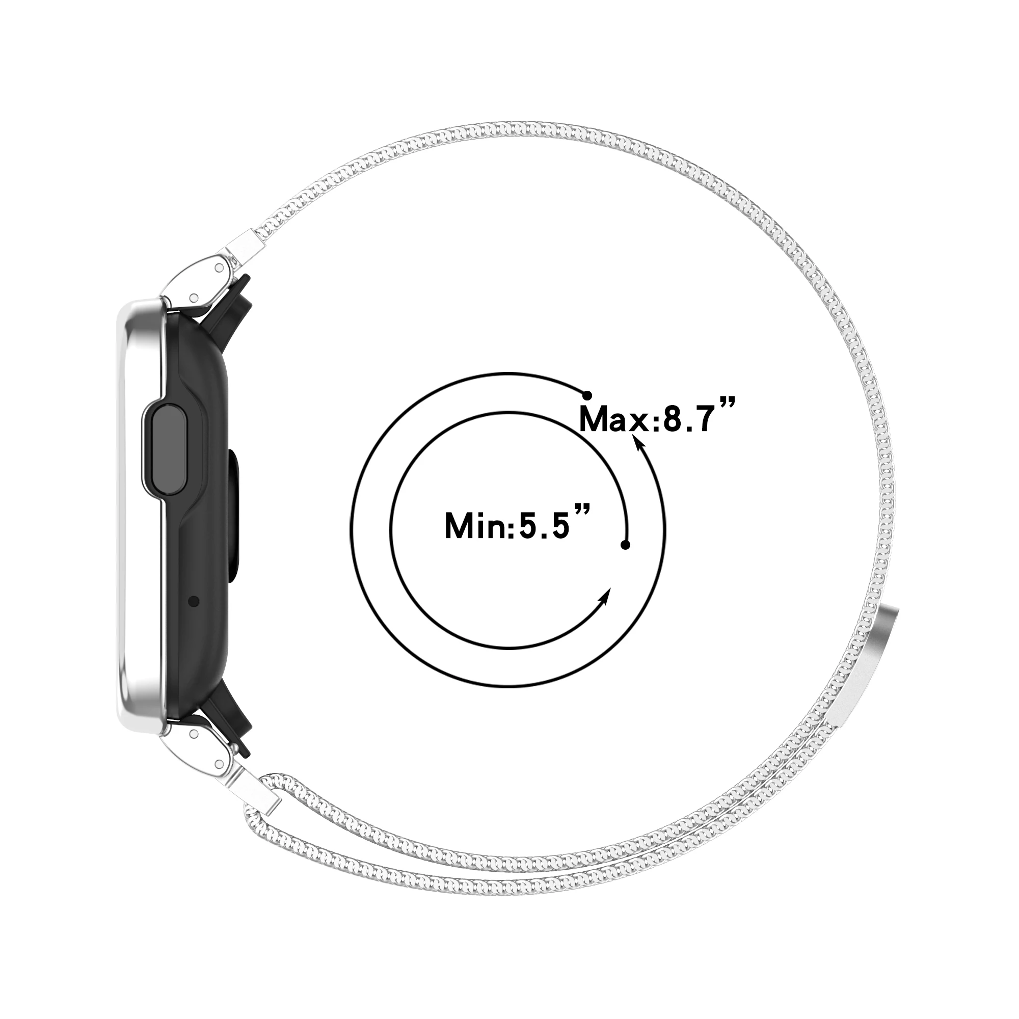 Magnetic Loop Bracelet with Metal Protector Case Bumper