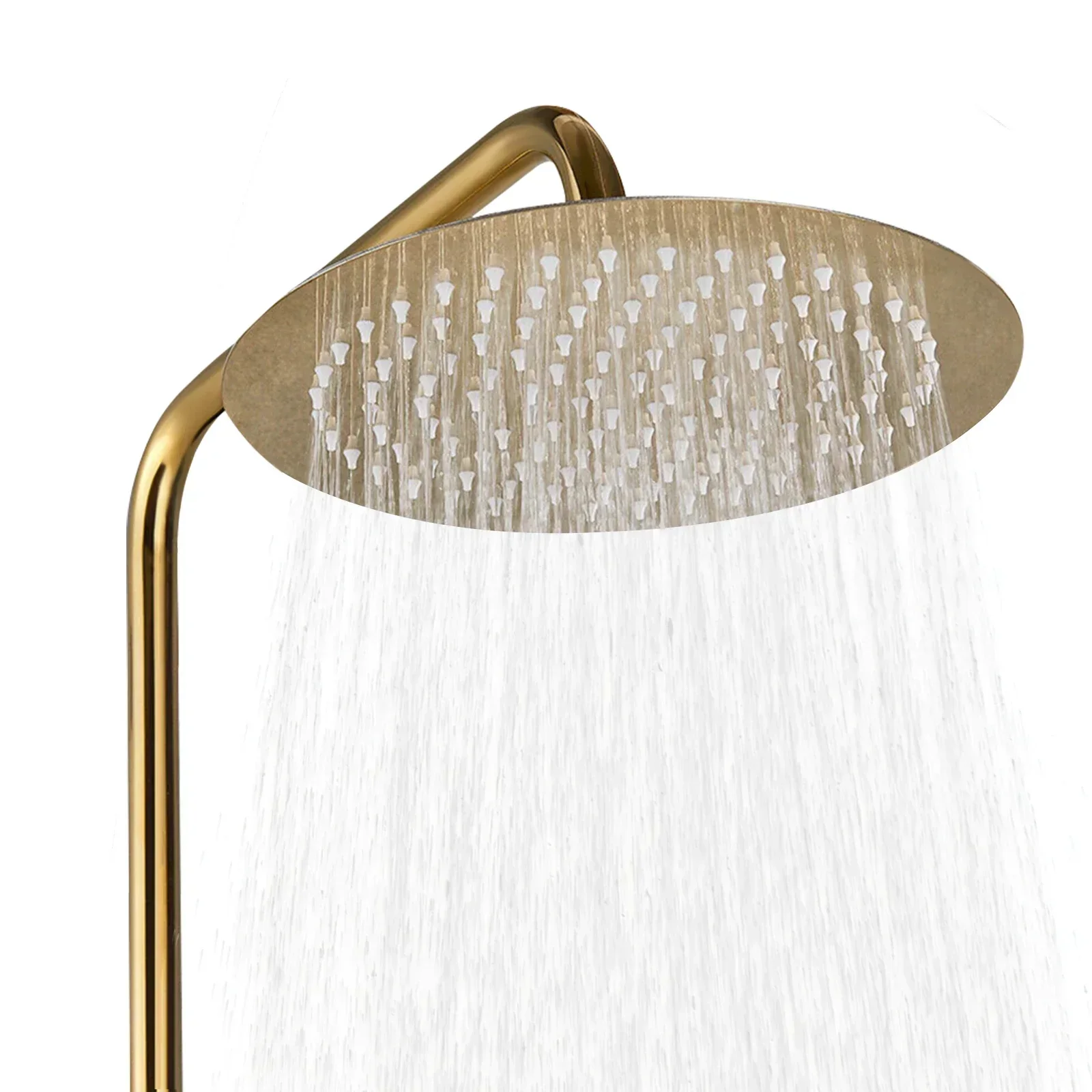 Duschkopf-Set – Regenspray und Handbrause mit Lufteinjektionstechnologie, höhenverstellbar, Gold – Detail 6