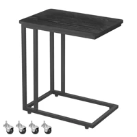 VASAGLE-Table basse mobile, en forme de C, avec roulettes, 35x50x60 cm 3