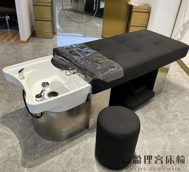 Hair Salon Shampoo Bed Hairdresser Shampoo Bed Ceramic Basin Thai Lying Down Massage Shampoo Bed