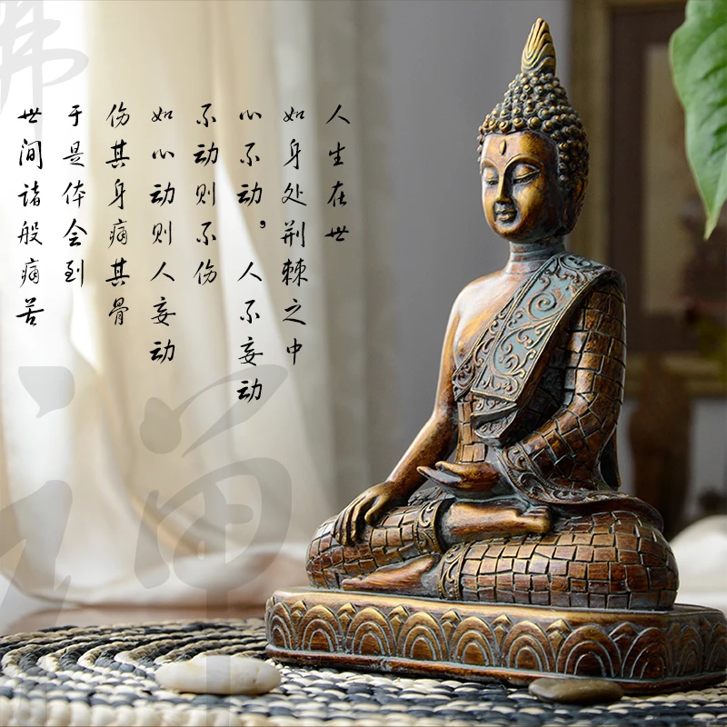 

Resin Buddha Statue Decor Figurines For Interior Meditation Homee Decor Office Ornaments Gift Hindu Siting Buddha Thailand budha