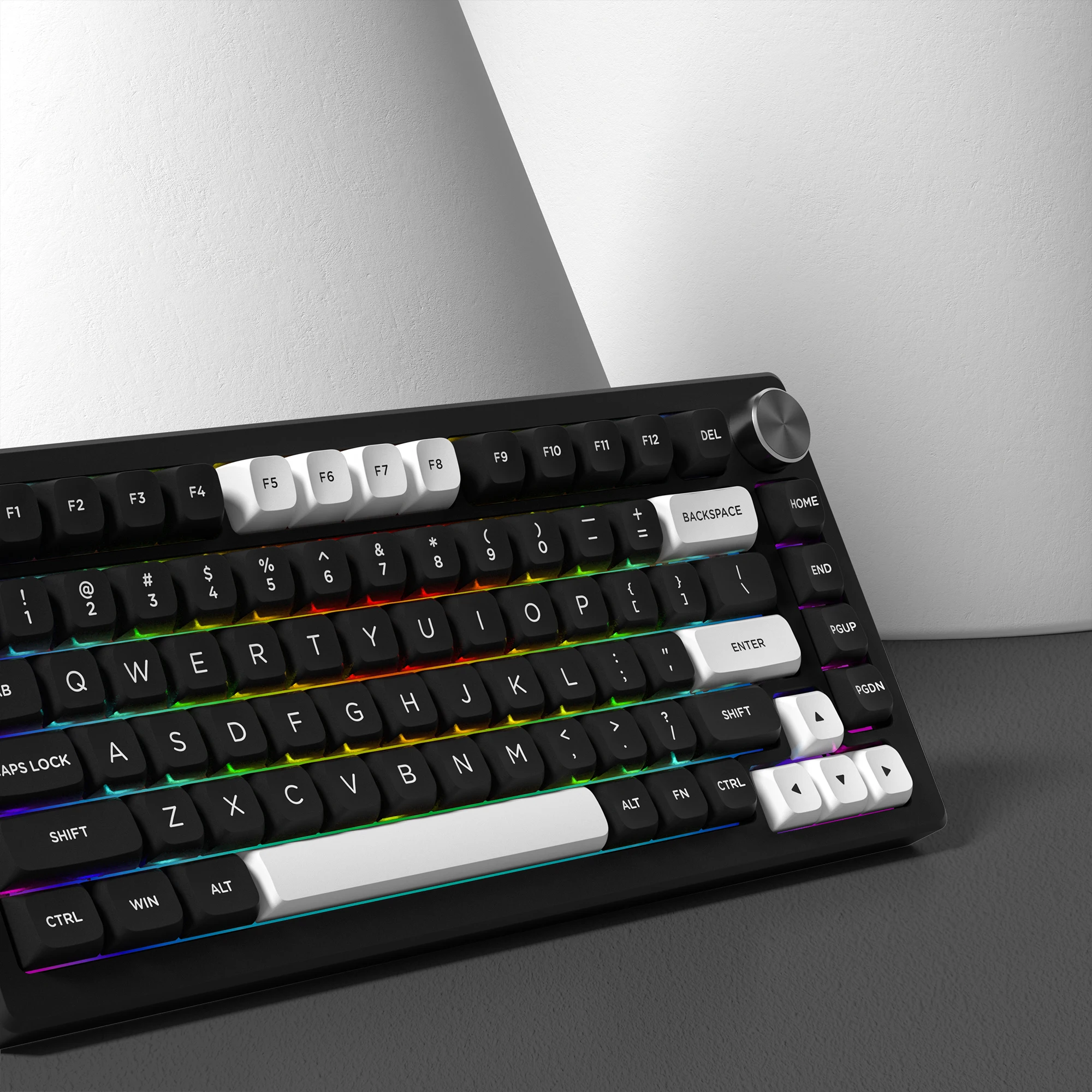 Custom Doubleshot Key Cap para Cherry mx Switches Teclado de Jogo Mecânico Preto e Branco Xvx Perfil Pbt Keycaps Wob 189 Chaves - Imagem 4