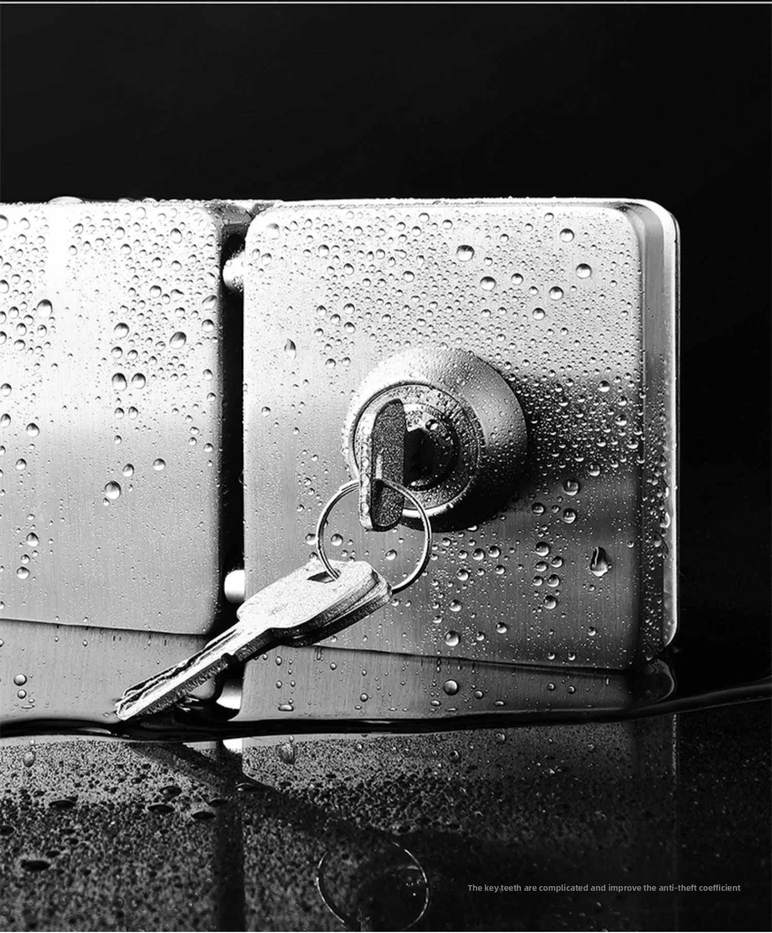 No-Drill 304 Stainless Steel Glass Door Lock Single/Double Door for Tempered Sli