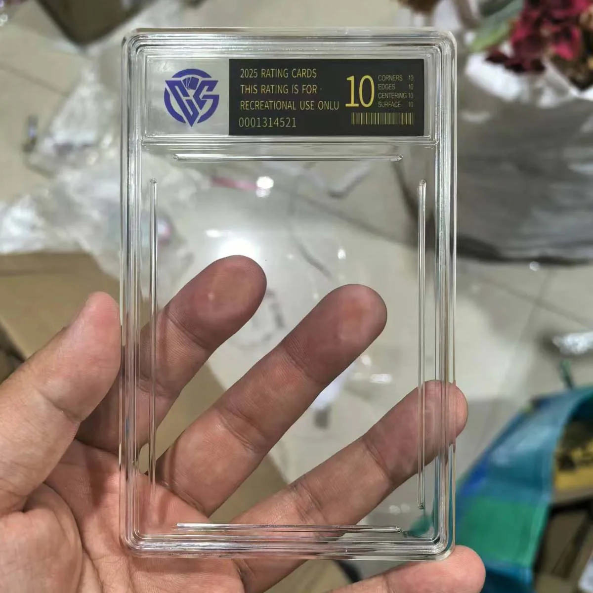 Fai da te Self Made Bgs Carta di valutazione Mattone Hd Collezione di carte trasparenti Piastrelle di carte acriliche OPCG PTCG Carta di valutazione mattone