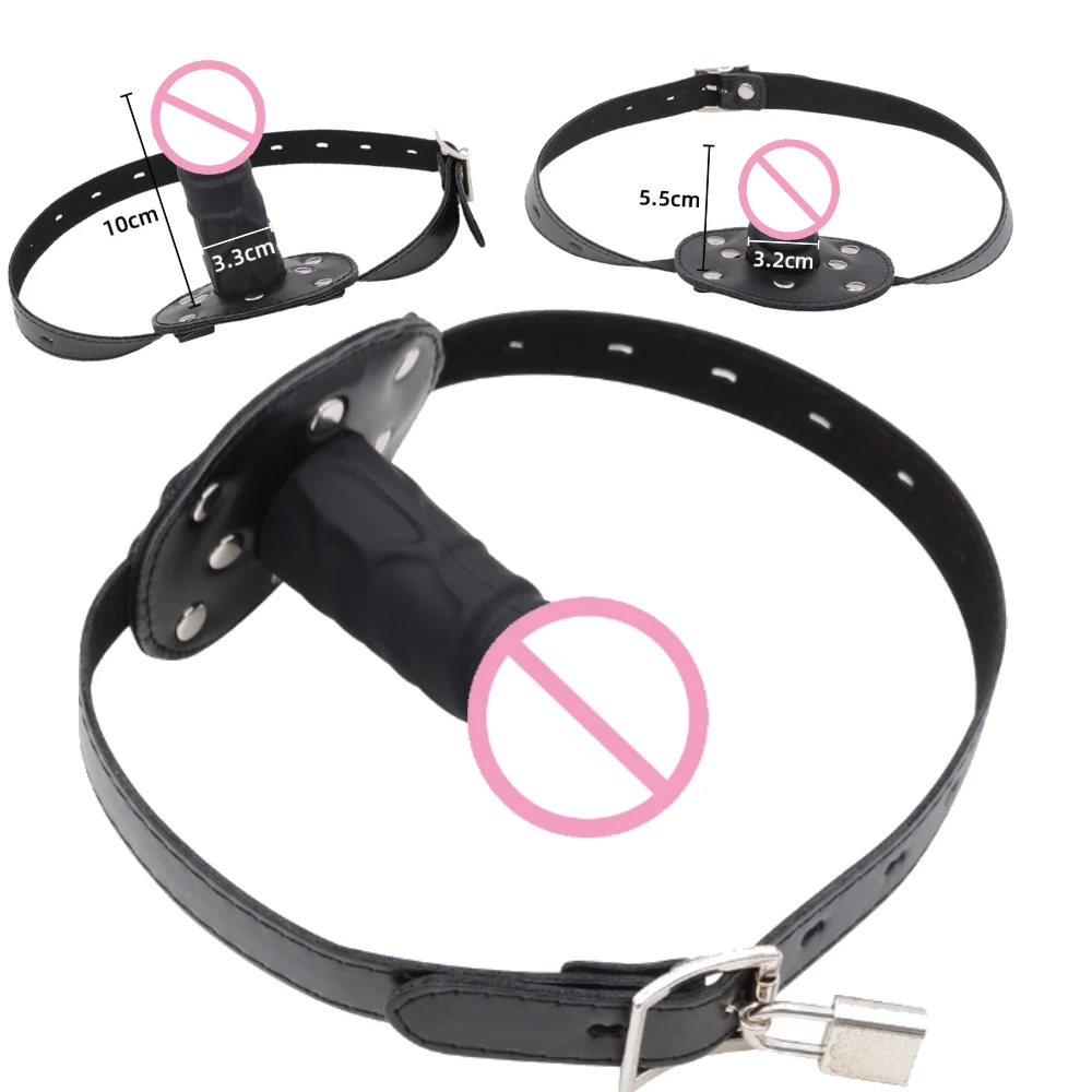 Bdsm Mund Plug Dildo Gag Sex Spielzeug Offenen Mund BDSM Bondage Silikon Penis Erwachsene Frau Paare SM Sklaven Spiele juguetes sexuales 1