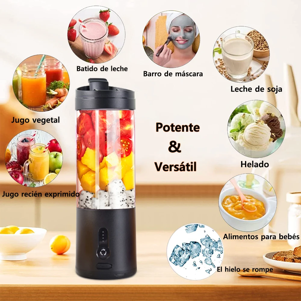 Vaso Licuadora Portatil Mini Licuadora De Jugo De Batido Portátil