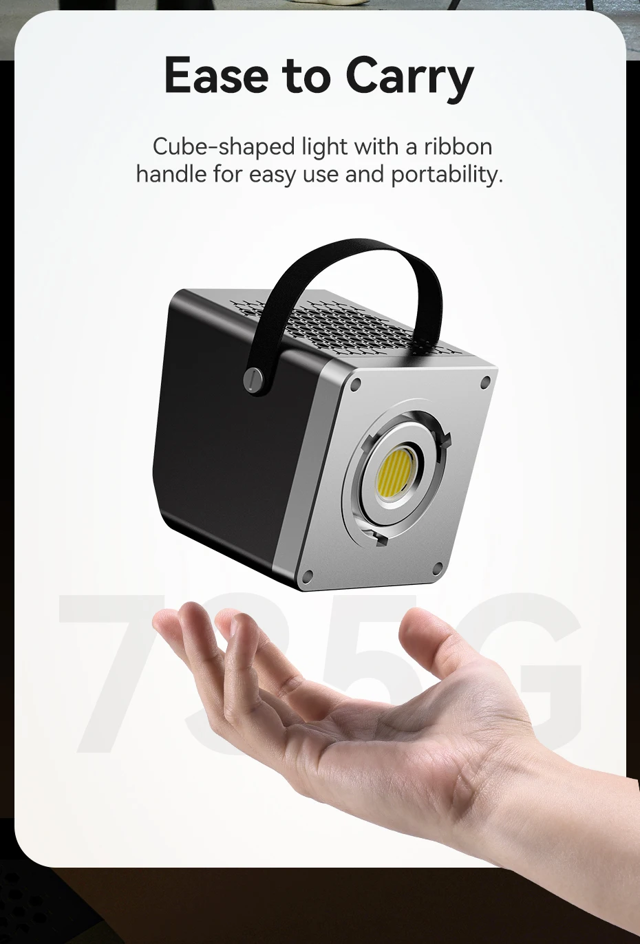 Description Picture 6 of itemUlanzi LT005 60W COB Video Light 2700-6500K Bi-Color Photographic LED Light for Photo Studio Film Camera Shooting Livstreaming