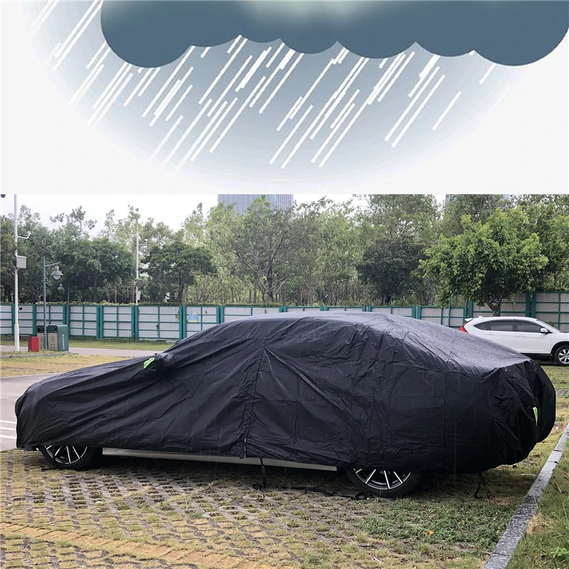 Universal SUV/Sedan Full Car Covers Outdoor Waterproof Sun Rain Snow Protection UV Car Zipper Design Black Car Case Cover S-XXL 5 Universal SUV/Sedan Full Car Covers Outdoor Waterproof Sun Rain Snow Protection UV Car Zipper Design Black Car Case Cover S-XXL 5