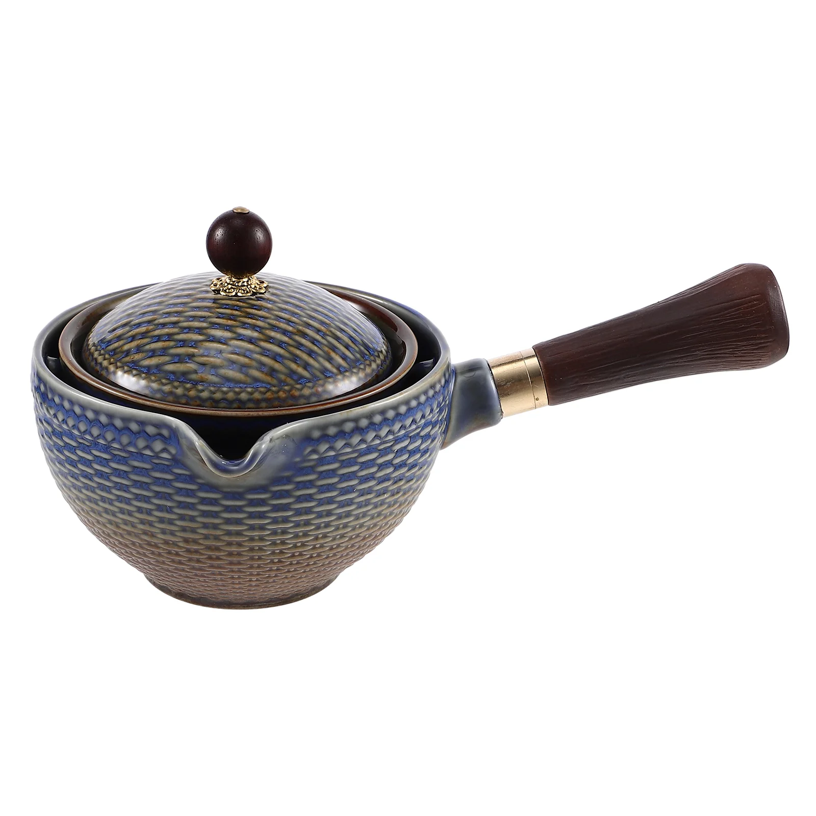 

Ceramic Side Handle Jug Tools Rotatable Tea Kettle Rotating Mini 360 Degree Rotation Teapot Delicate Ceramics Office