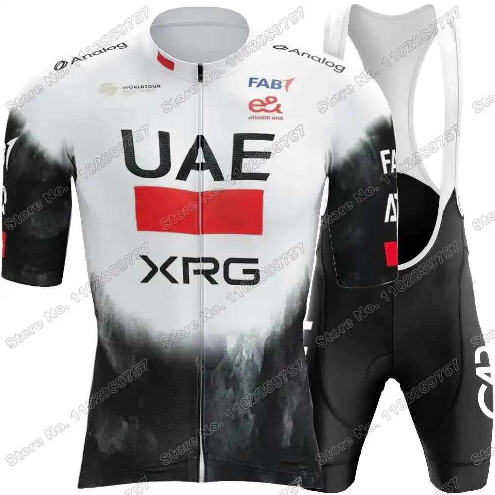 2025 UAE Team Cycling Jersey Set Yellow Pink Tadej Pogacar Cycling Clothing France Men Road Bike Shirt Suit Bicycle Bib Shorts 6