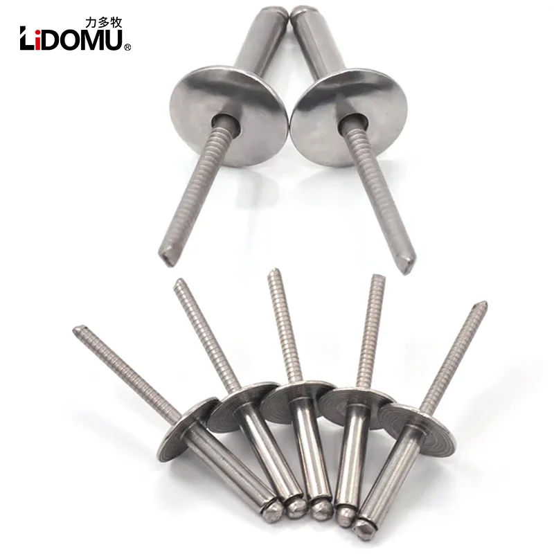 Full Stainless Steel Flange Dome Head Blind Rivets 30/50Pcs rivets and fasteners,rivets and screws