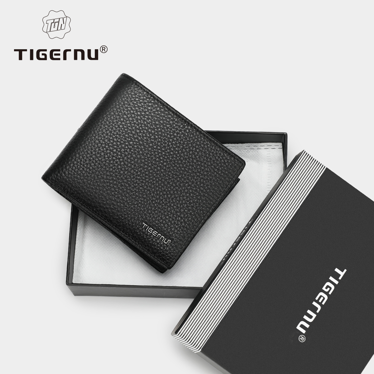  Tigernu Male Genuine Leather Wallets Men Luxury Mini Purse Men's Wallet Small Money Bag Card Wallet For Men Quality Slim Wallets