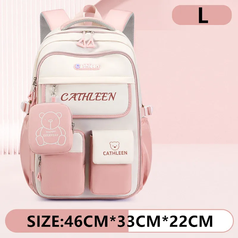 Bear series Children Backpack Girl School Bag Pink For Kid Child Teenage Schoolbag Primary Kawaii Cute Waterproof mochilas 2SIZE 4