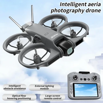 Drone Z906 con Doppia Fotocamera 4K HD, Schermo Integrato, Motore Brushless, Flusso Ottico, Volo Stazionario e Evitamento Ostacoli, Quadricottero RC