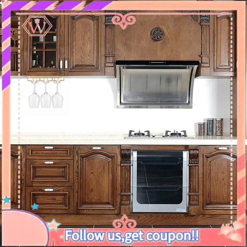 Upgraded 3 Rows Wine Glass Rack Under Cabinet Stemware Holder Iron Wine Glass Organizer Glasses Storage Hanger For Bar Kitchen