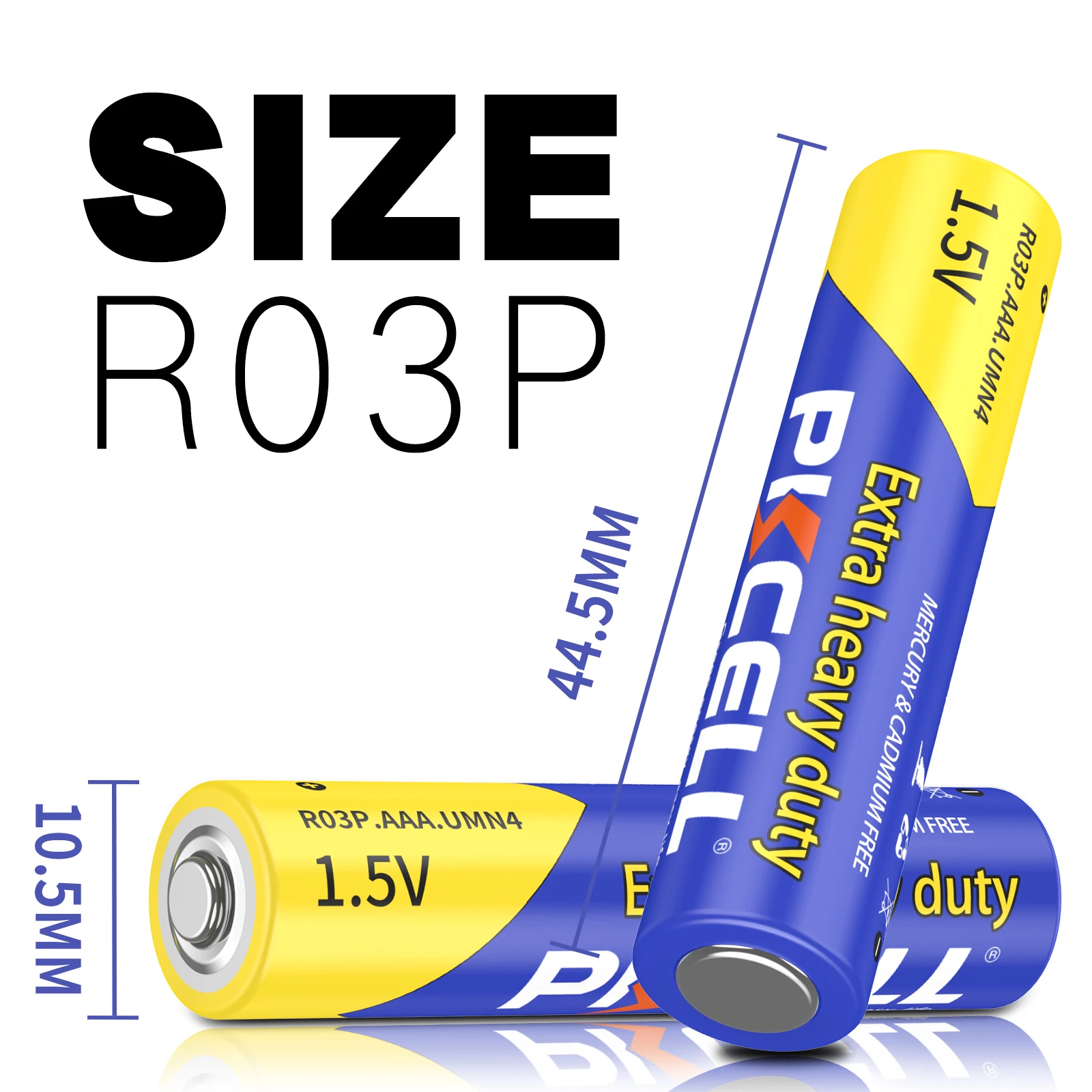 80 Pack PKCELL Carbon Zinc Non-rechargeable Battery Double AA UM3 MN1500 E91 Batteries Triple AAA MN2400 Batteries 2