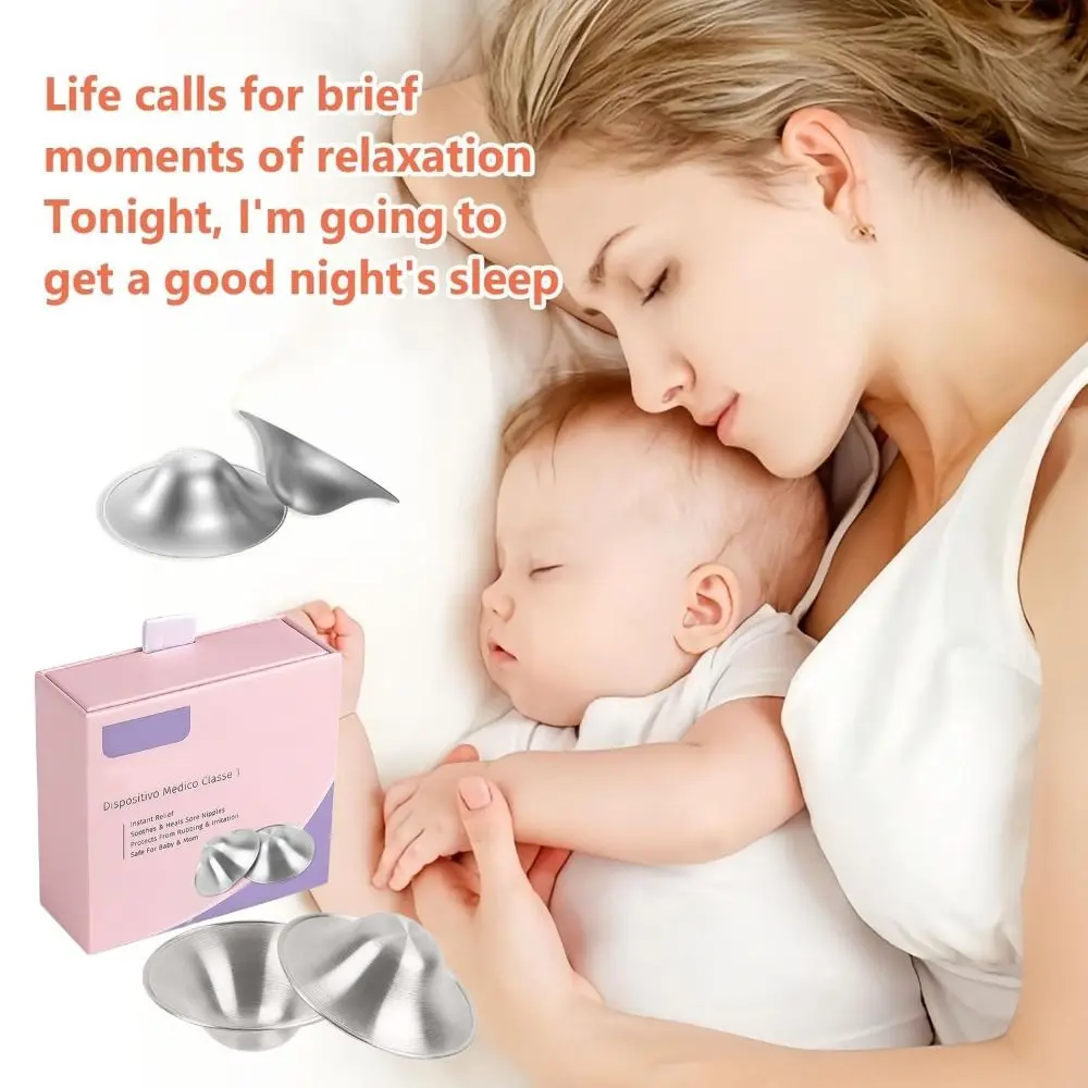New Soothing Nipple Shields Silver Healing Breastfeeding Essentials Easy to Use Original Nipple Covers for Nursing Newborn