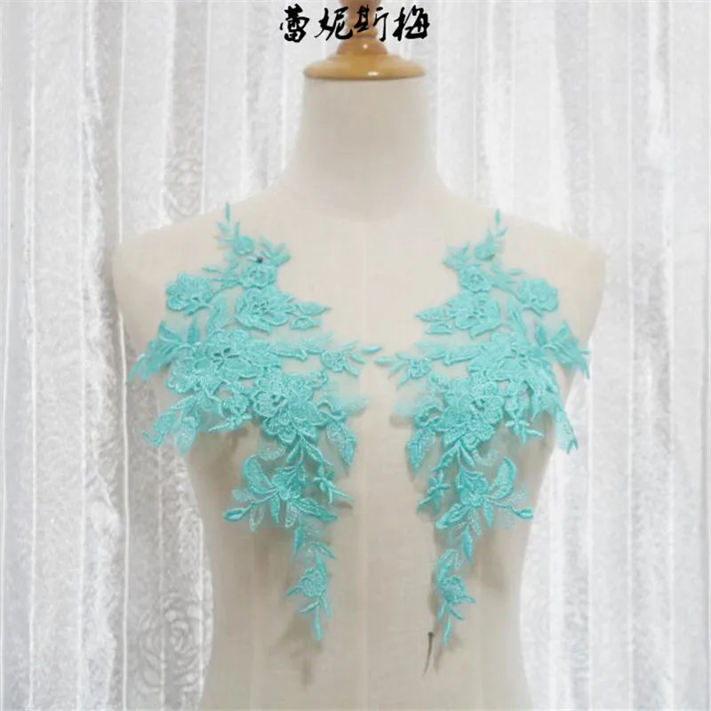 Elegant Floral Embroidery Lace Applique – 45 Colors Wedding Dress Trims