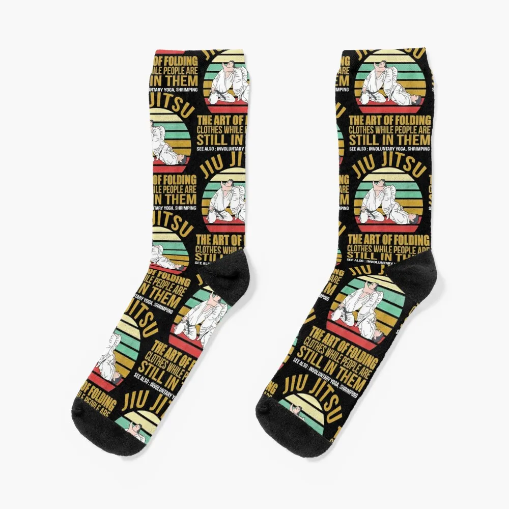 Funny Retro Brazilian Jiu-Jitsu MMA Gifts For Jiu Jitsu Socks Funny socks Men's winter thermal socks