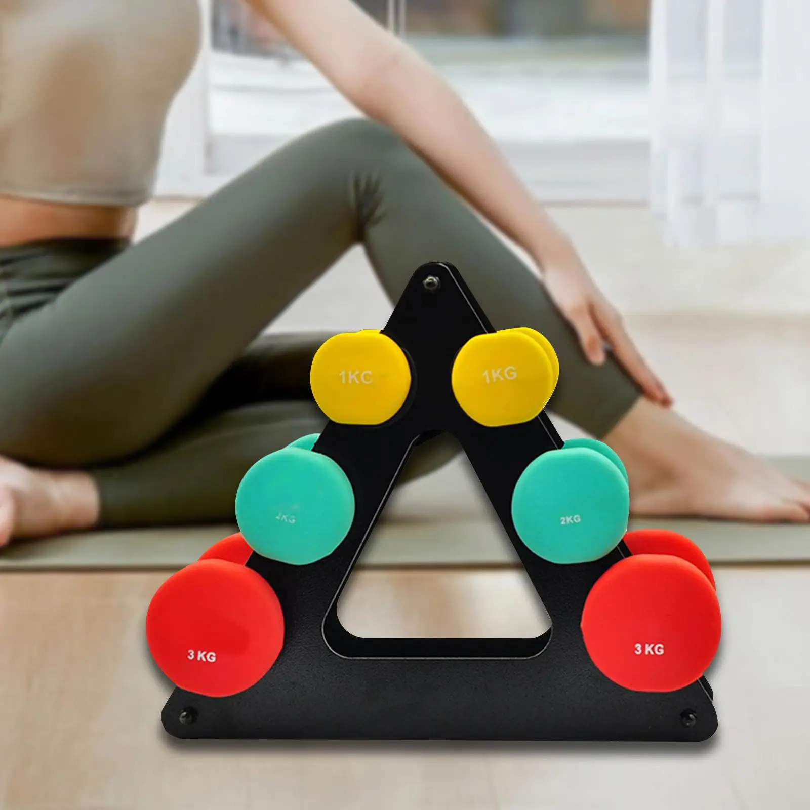 3 Tier Dumbbell Rack Stand Only Weight Rack for Dumbbell Dumbbell Storage Rack for Sports Strengh Training Weightlifting Workout