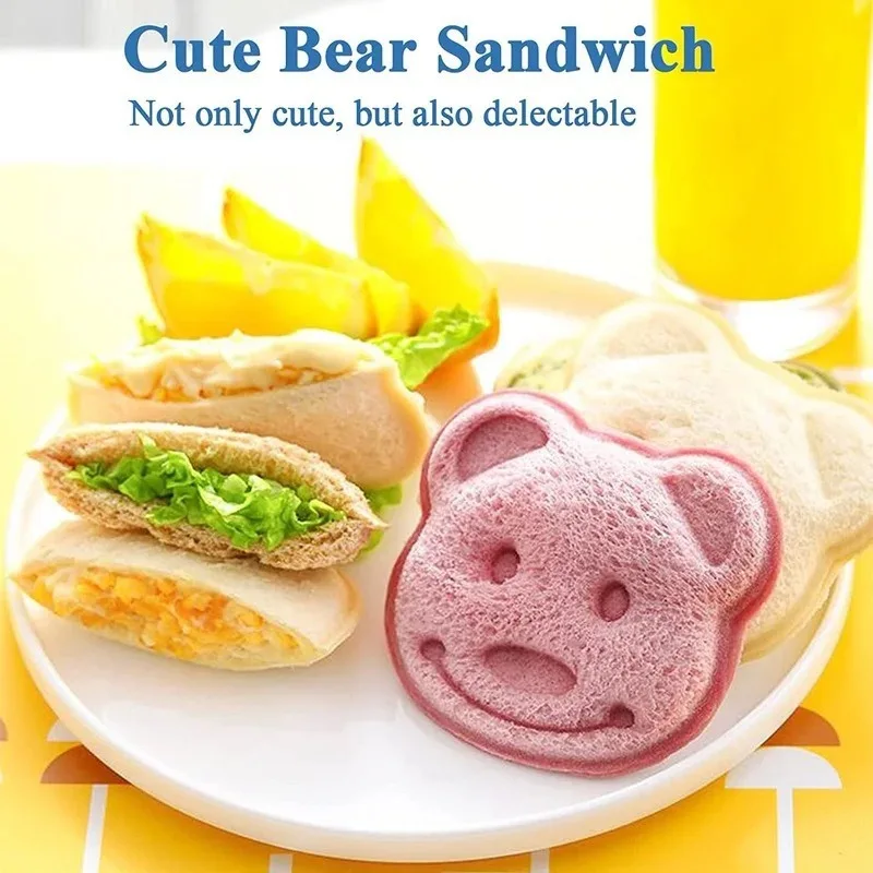 Bear Sandwich Mold Toast Bread Making Cutter Mould Cute Baking Pastry Tools Children Interesting Food Kitchen Accessories baking tool,baking accessories