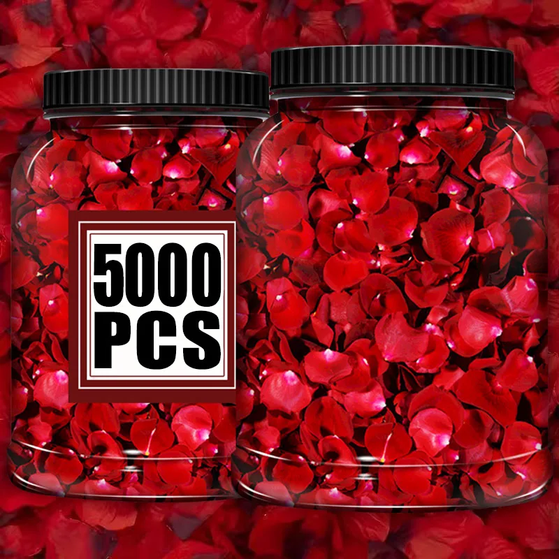 5000/100Pcs Artificial Rose Petals For Valentines Day Wedding Party Romantic Decoration