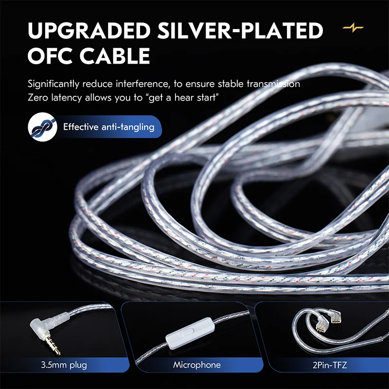 CCZ MC04 New style collision of technology and retro Upgraded Silver-plated OFC cable DD and BA Hybrid HIFI Earphones 4