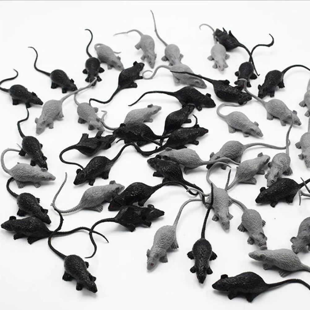 20 PCS Simulation Mouse Toys Scary Prank Prop Halloween Props Small Model Electronic Party Supplies Realistic Fake