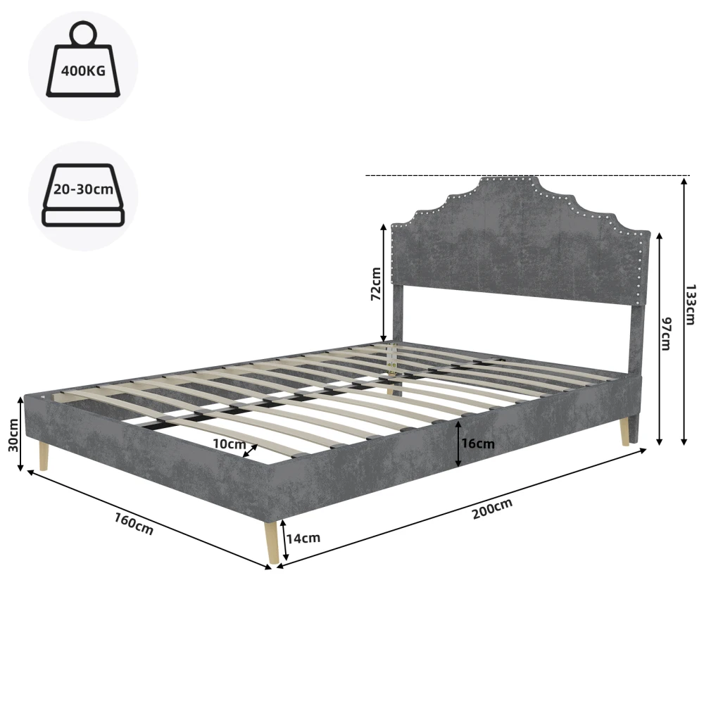 Modernes, minimalistisches, weiches Bett, multifunktionaler Low-Box-Bettrahmen mit weichem und bequemem Kopfteil, keine Gasstange, keine Matratze – Detail 40