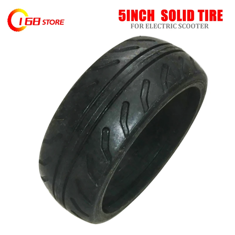 

High quality 2pcs 5 inch solid tire for balancing car, electric skateboard Trolley Cart baby carriage tubeless tyre