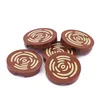 Marumine Blocks Wooden 100PCS Tile Round 2x2 Tree Stump Wood Grain MOC Building Bricks Part Assembly Compatible 14769pb196 98138 4