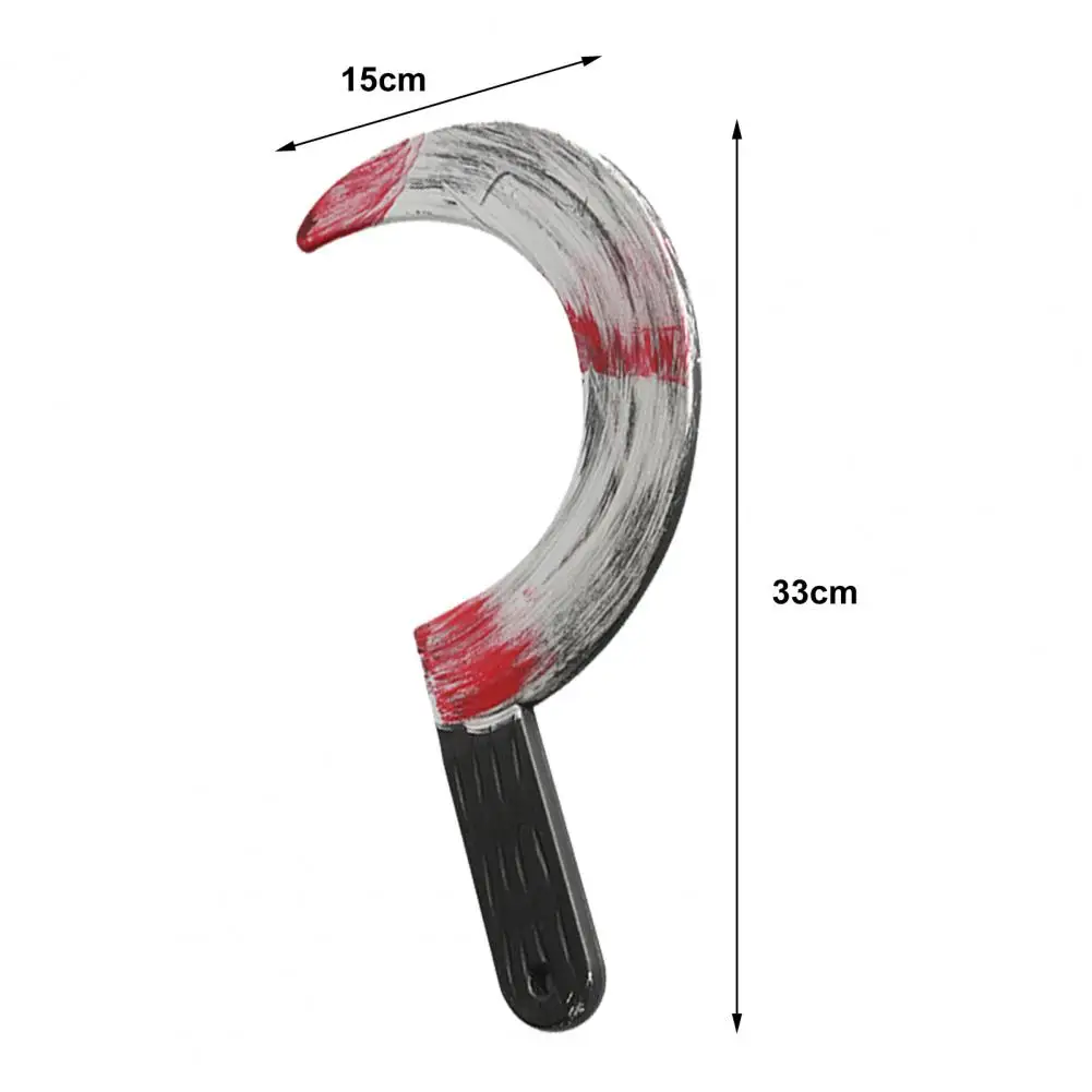 1Pc 장식 피 묻은 도끼 현실적인 찾고 크리스마스 낫 친환경 플라스틱 할로윈 피 묻은 가짜 Machetes 장난감 새로운  장식-Freehip.co.kr