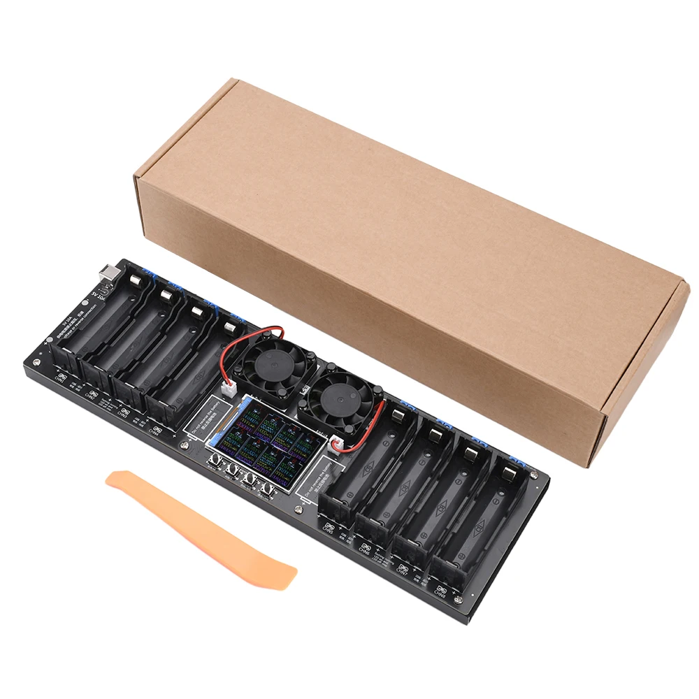 8/4/2 Channels 18650 Lithium Battery Capacity Tester Module MAh MWh 2.4″ LCD Digital Battery Power Detector Module Type-C Port 6