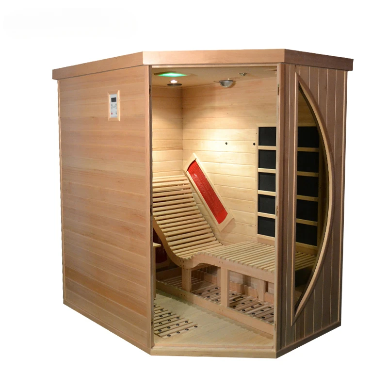 

Sweat steaming room solid wood health preservation room far infrared light wave therapy room dry steaming room customization