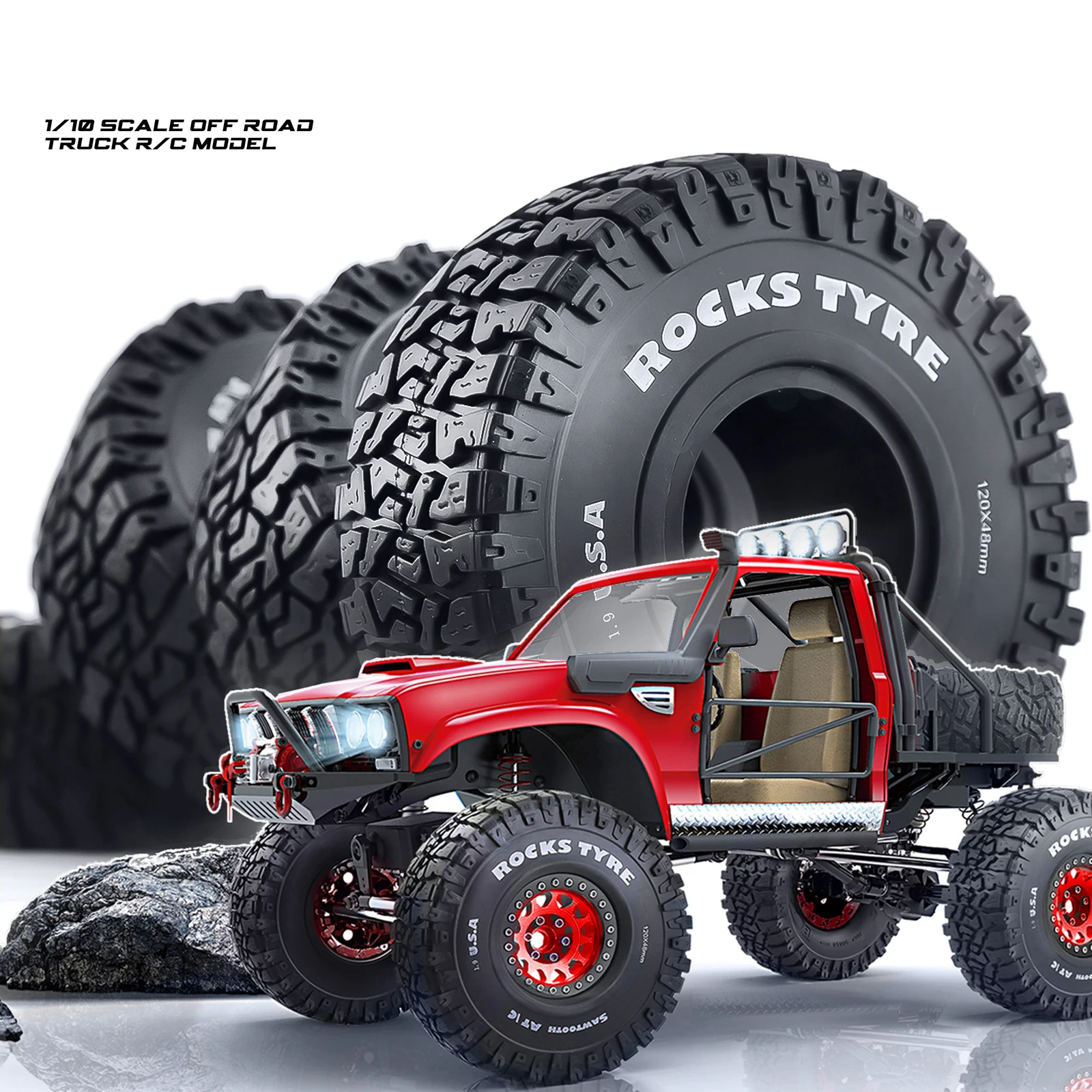 

4 шт. 1,9, набор резиновых шин для обода колеса для 1/10 RC Crawler TRX-4 Axial SCX10 90046 D90 Voodoo KLR