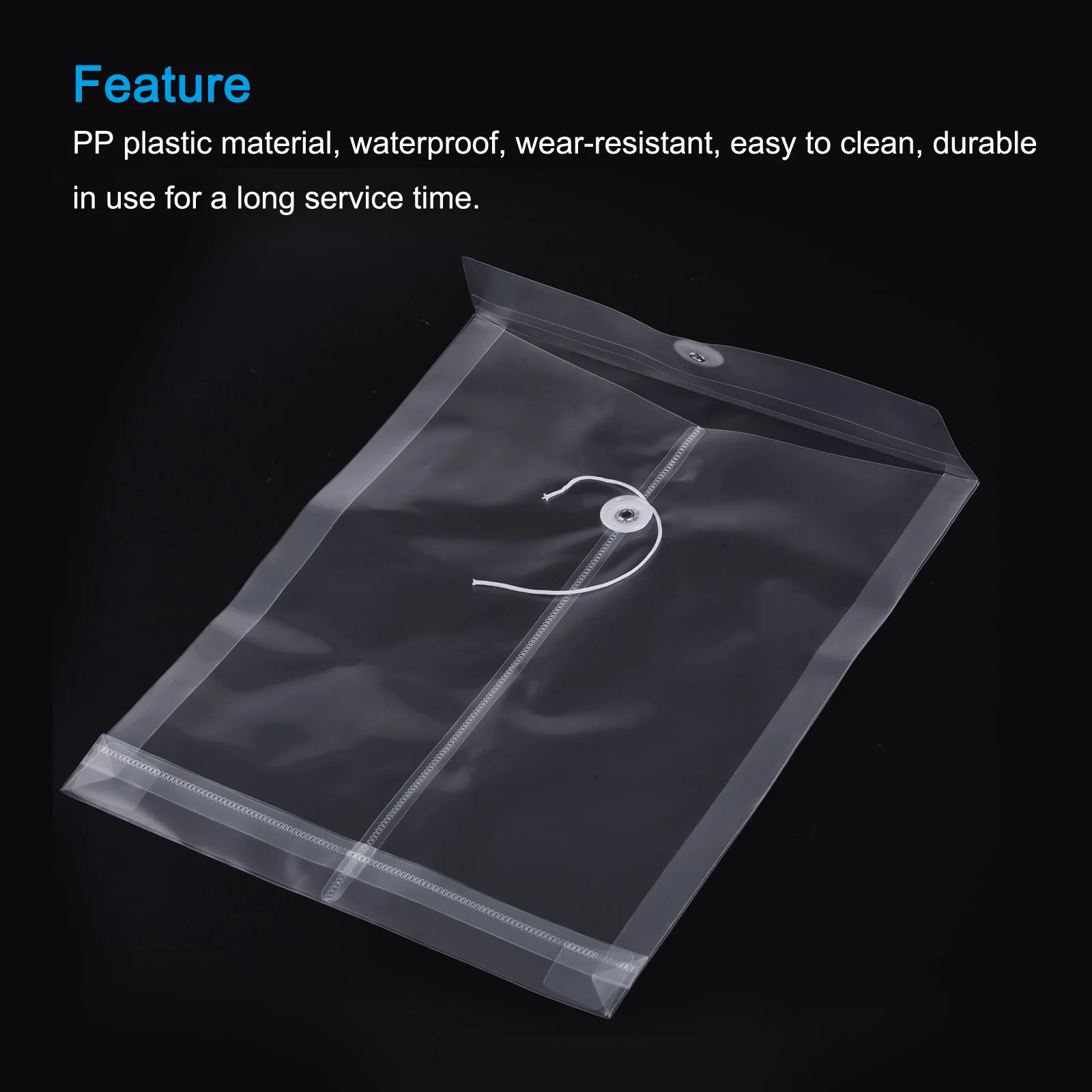 5Pcs A4 Folders String Envelope Folder Pocket For Office Projects Contracts Bills Meeting File Document Holder File Organizer