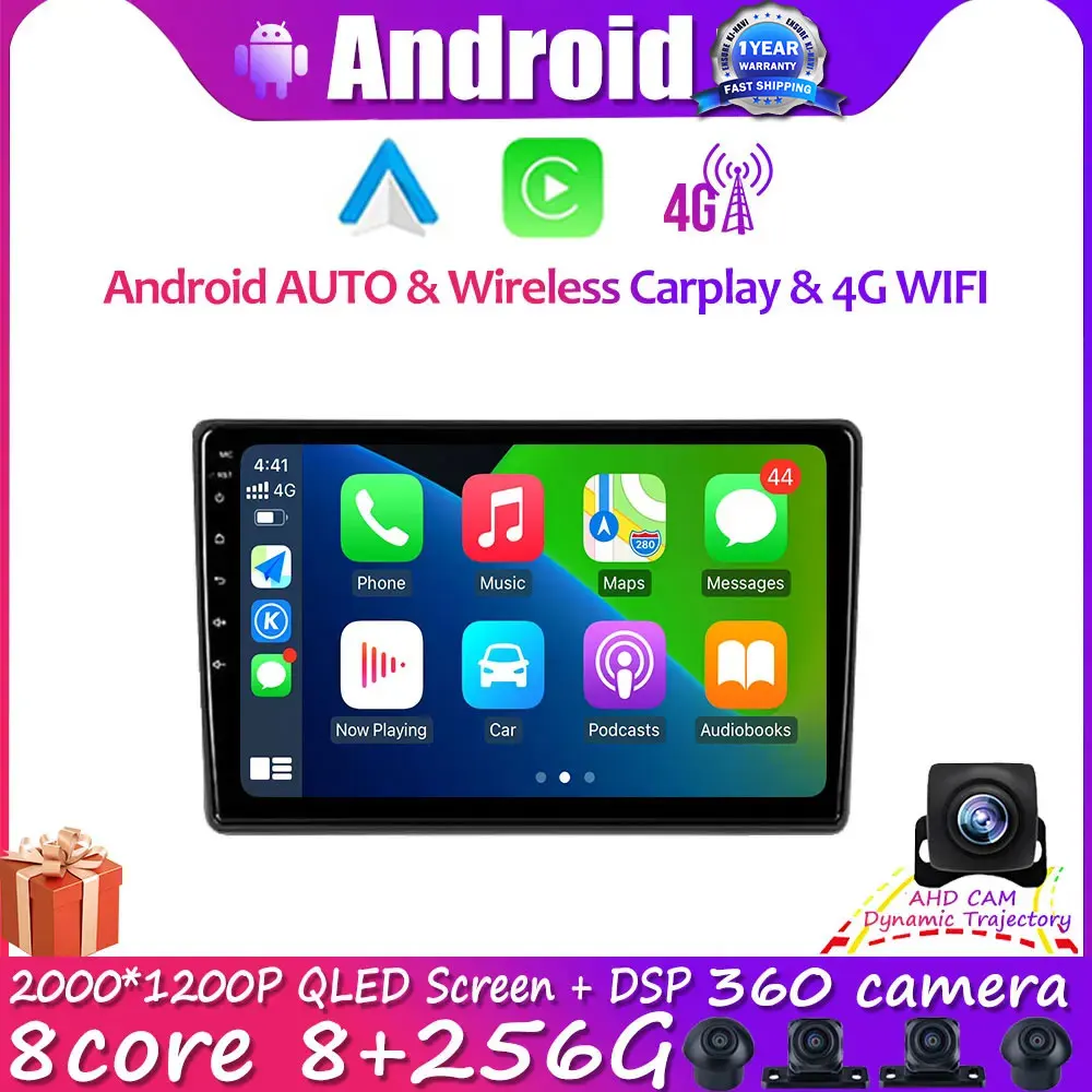 

Автомобильная Мультимедийная система, автомагнитола 10,1 дюйма с GPS Навигатором, для Chrysler, черная или Серебристая Рамка, Android 14, BT, SWC