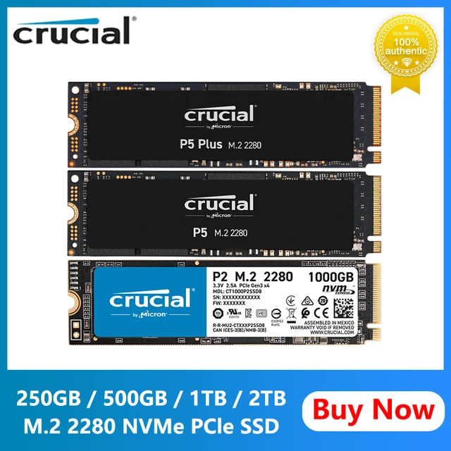 Crucial P3 / P3 Plus 500GB 1TB 2TB 4TB M.2 PCI-Express NVMe 3D