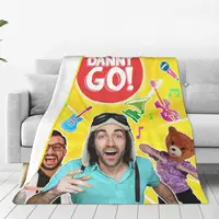 Danny Go Cartoon Music Education Fleece Throw Blankets Dance Blanket for Sofa Couch Warm Bedspreads Quilt Breathable 1