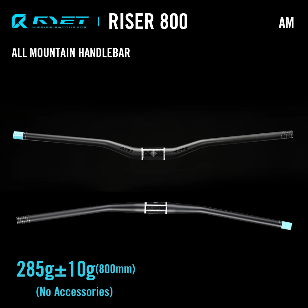 RYET RISER All Carbon Bicycle Handlebar AM 800x35mm MTB All Mountain Bicycle Handlebar Bike Accessories Parts