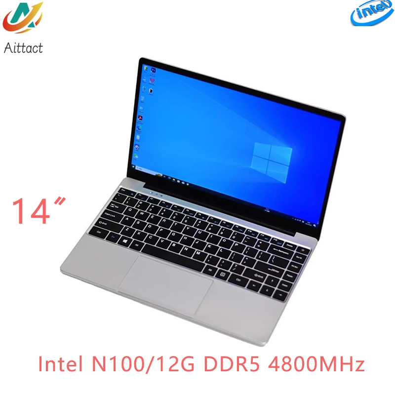 Laptop para jogos de 12a geração, 14 polegadas, intel alder lake n100, 12g, ddr5, 4800mhz, 256gb/512gb, ssd, windows 11, ultra notebook, computador, wi-fi