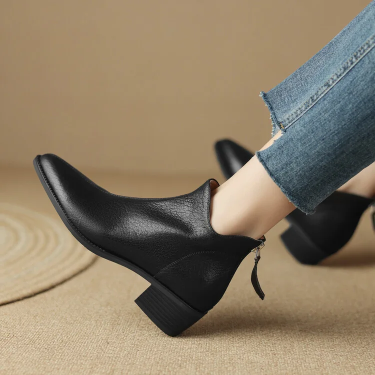 

2023 Autumn and Winter New Mid Heel Women's Ankle Boots