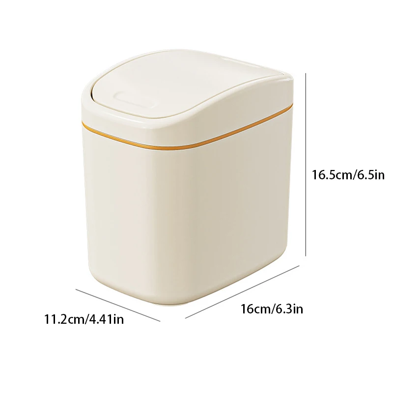 Plastic Dustbin Shake Cover Desktop Trash Can Small Mini Garbage Can For Home Office Waste Bins Household Cleaning