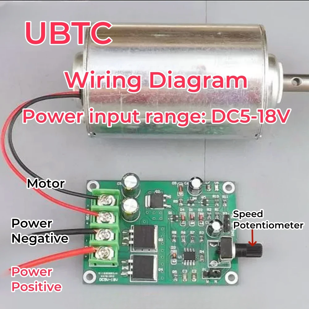 DC 모터 속도 제어기 DC5-18V, 고출력 PWM 영구 자석 소형 모터 유도 속도 제어기 15A