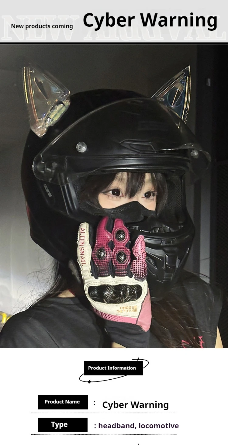 Cyberpunk Helm Katzenohren DIY Mech Katzenohren Stirnband verziert Sci-Fi mechanische Mech Kostüm Requisiten Kopfbedeckung Haarschmuck – Detail 1