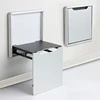 Ultrathin Wall Mounted Shower Folding Seat Chair Casual Household Porch Shoe Back Chair Step Stool Aluminium Home Furniture 1